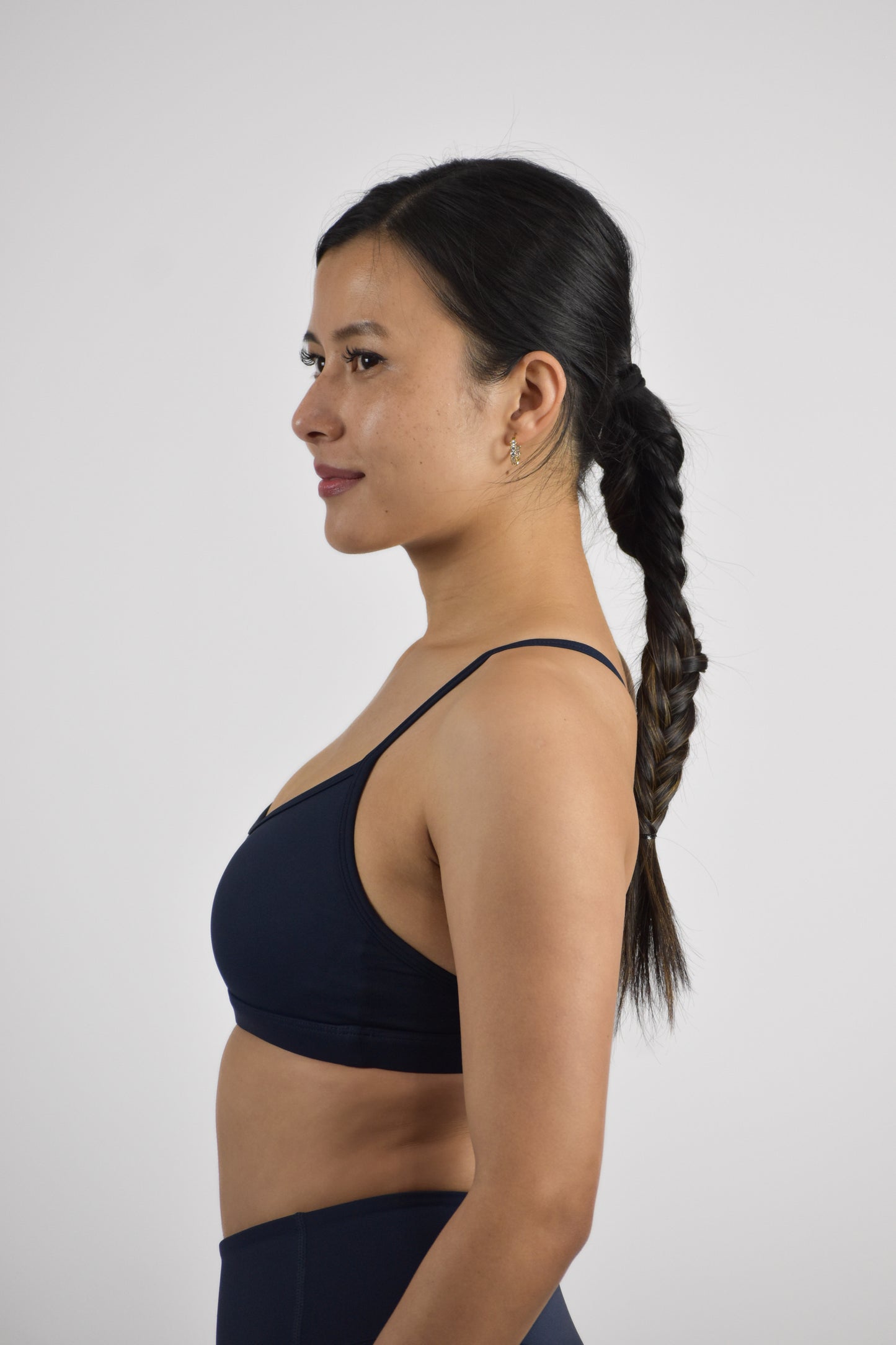 Criss-Cross Back Sports Bra - Dark blue