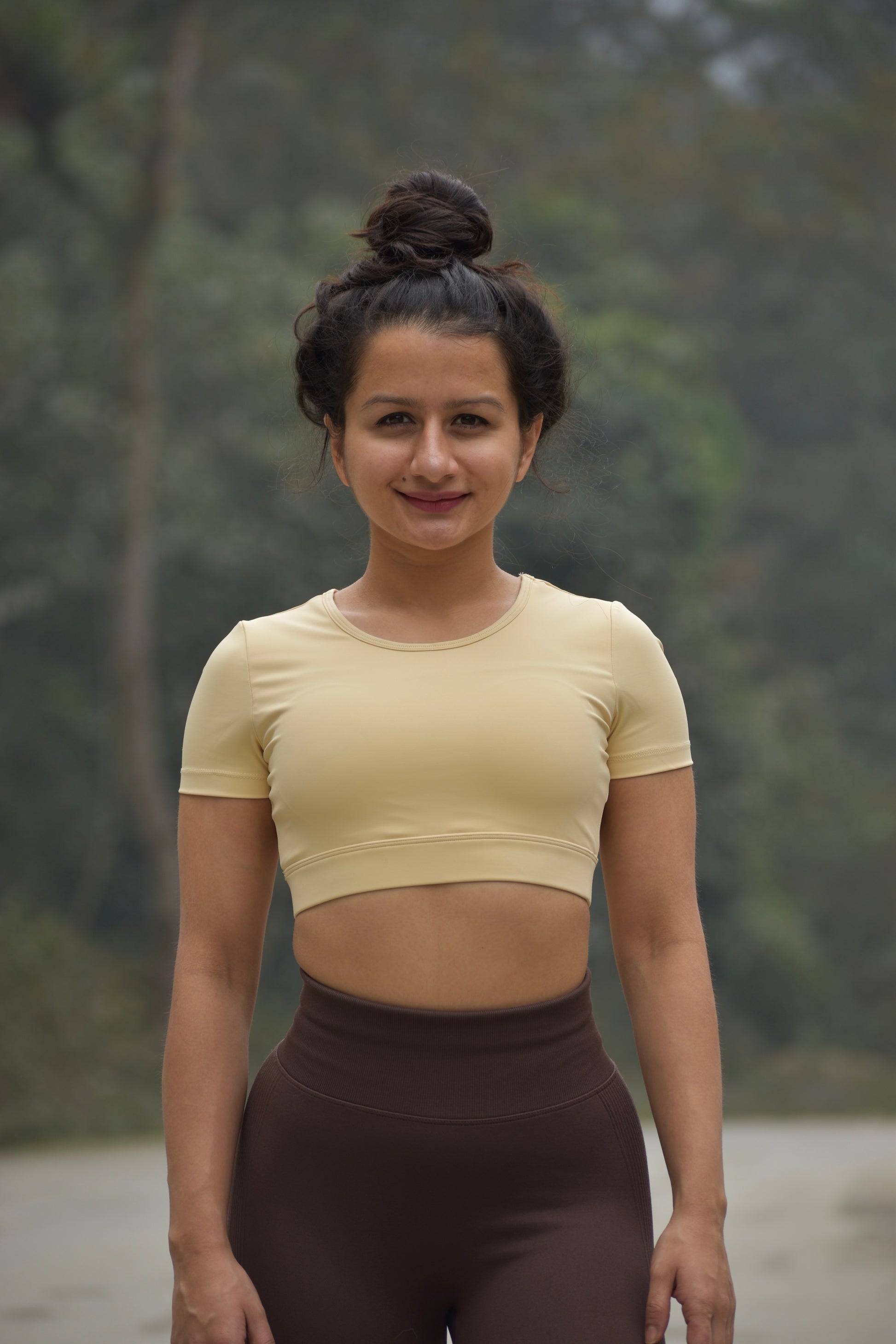 Open back Gym crop top