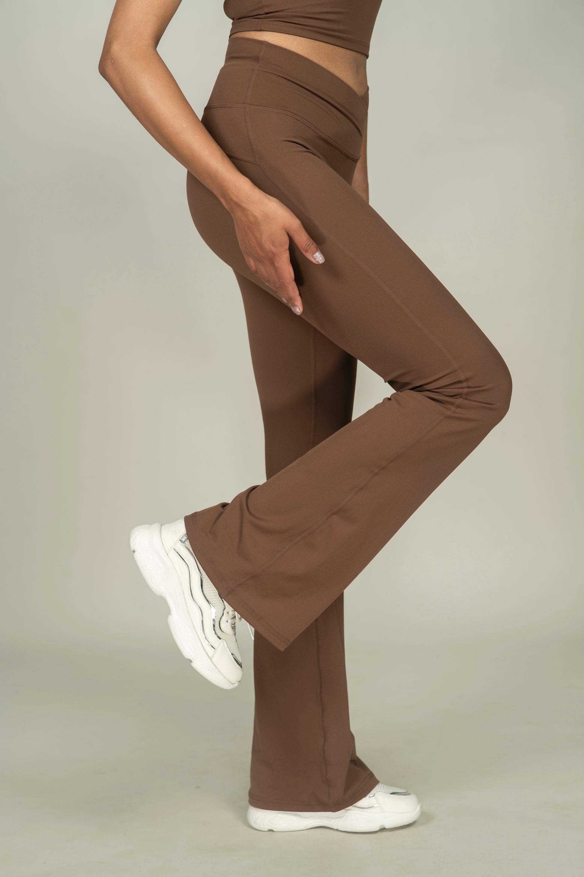 High waisted bootcut leggings