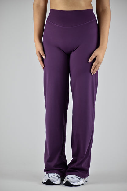Sculpted Straight Leg Bottoms - Dark Purple