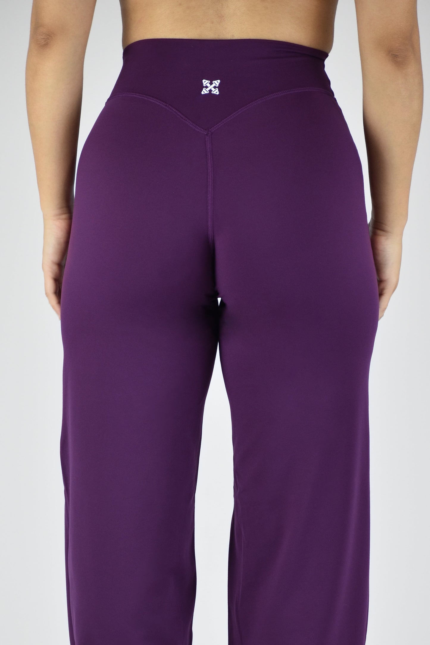 Sculpted Straight Leg Bottoms - Dark Purple
