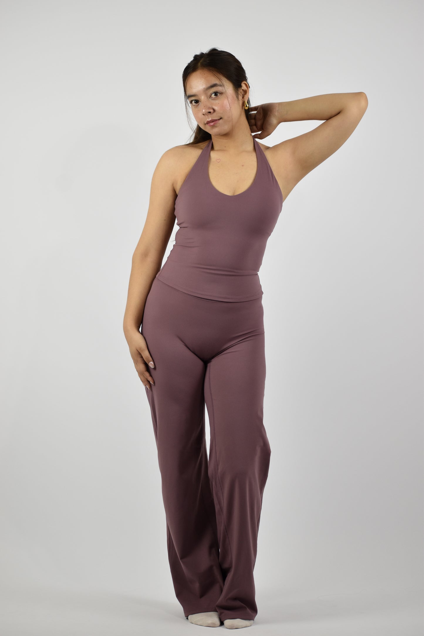 Sculpted Straight Leg Bottoms - Vintage Purple