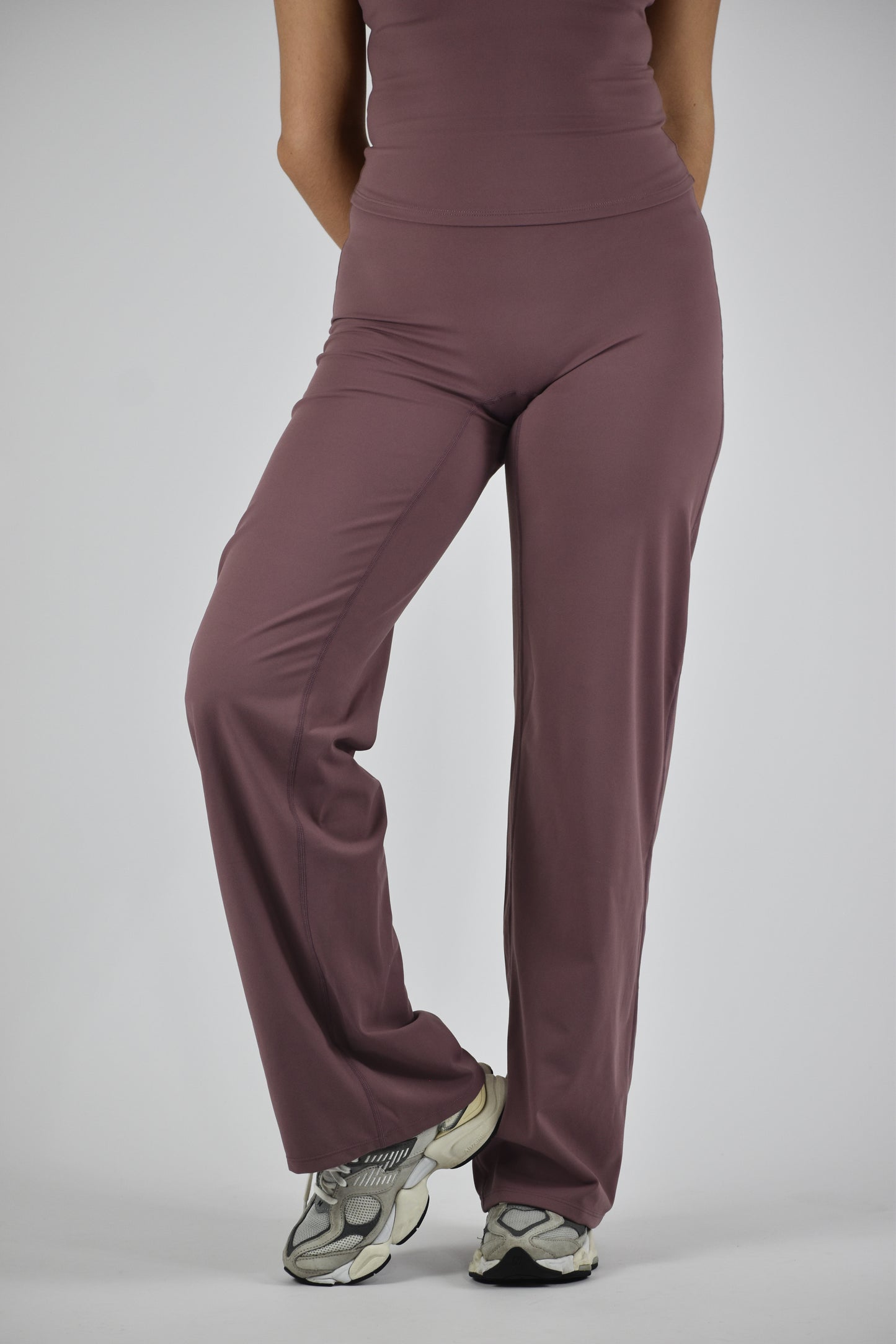 Sculpted Straight Leg Bottoms - Vintage Purple