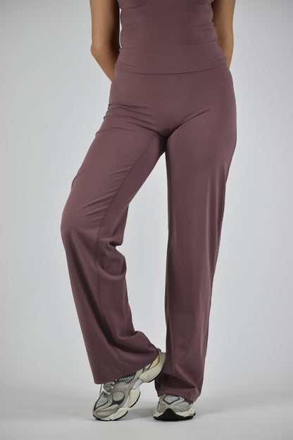 Sculpted Straight Leg Bottoms - Vintage Purple