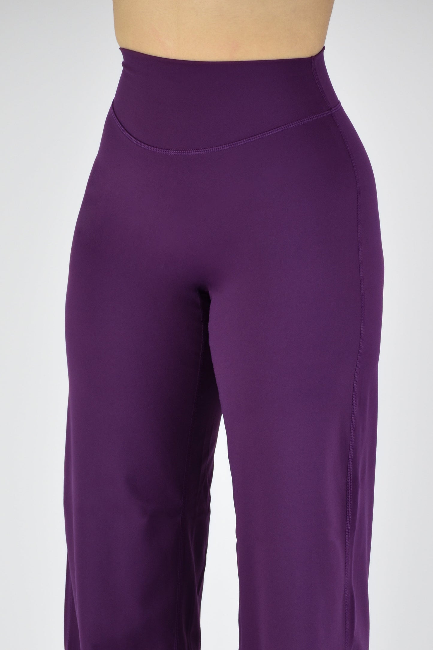 Sculpted Straight Leg Bottoms - Dark Purple
