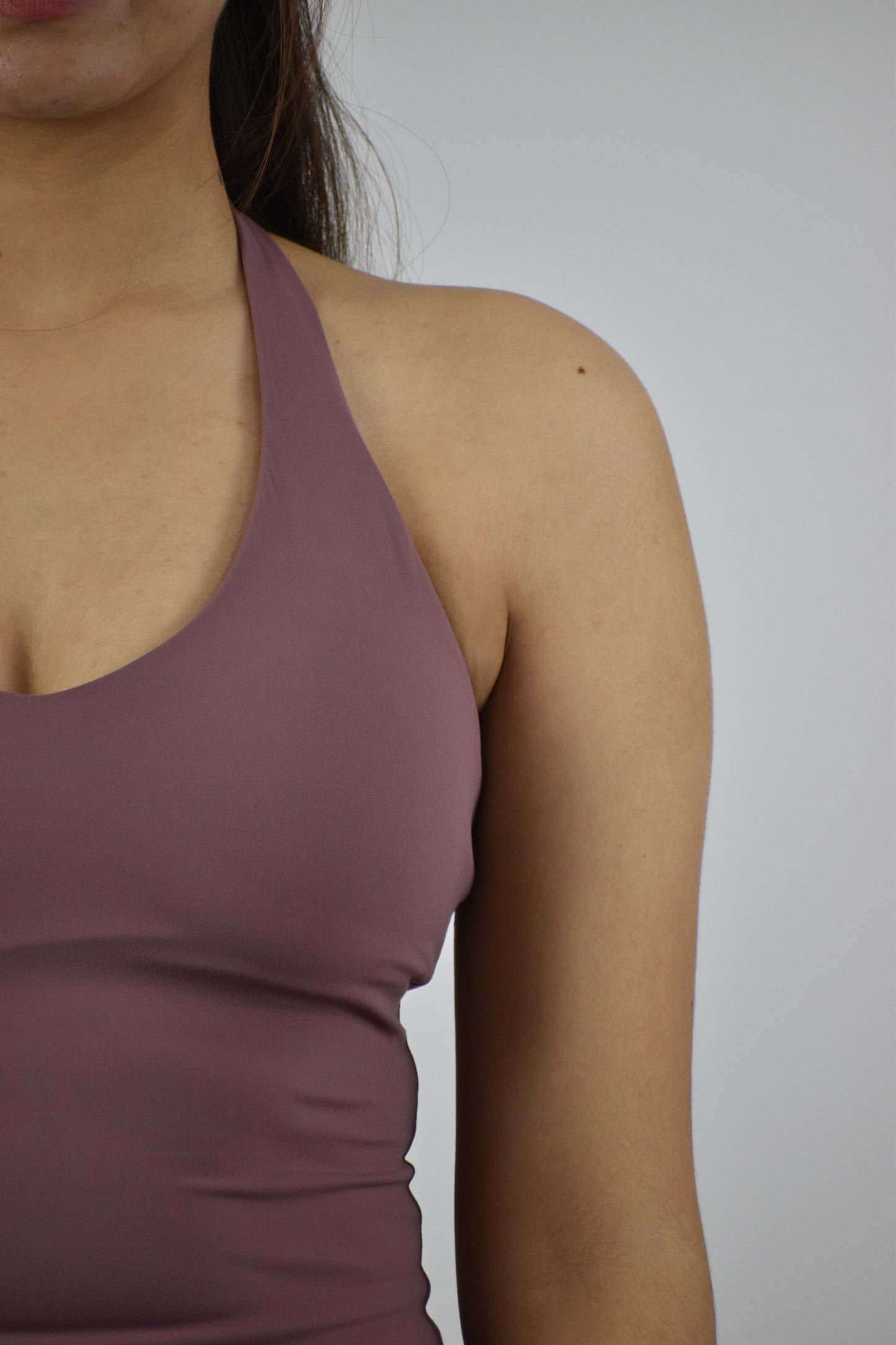 Halter Neck Longline Cami Top - Vintage Purple