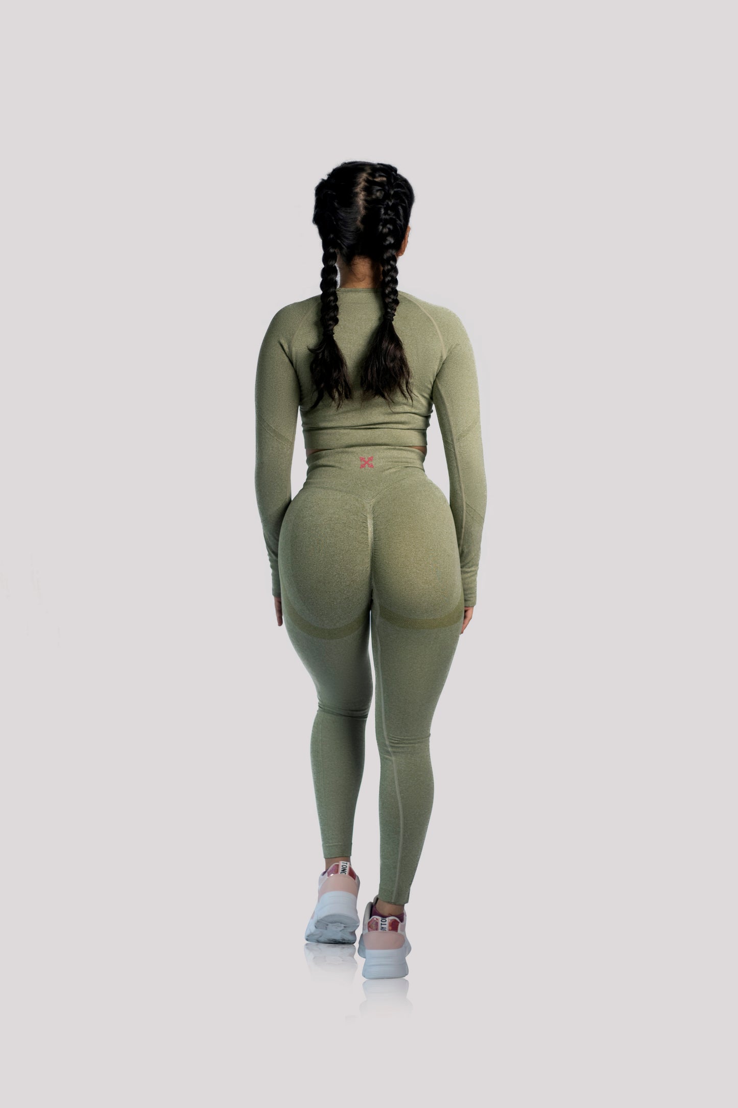 Seamless High-waisted Leggings - Light Green