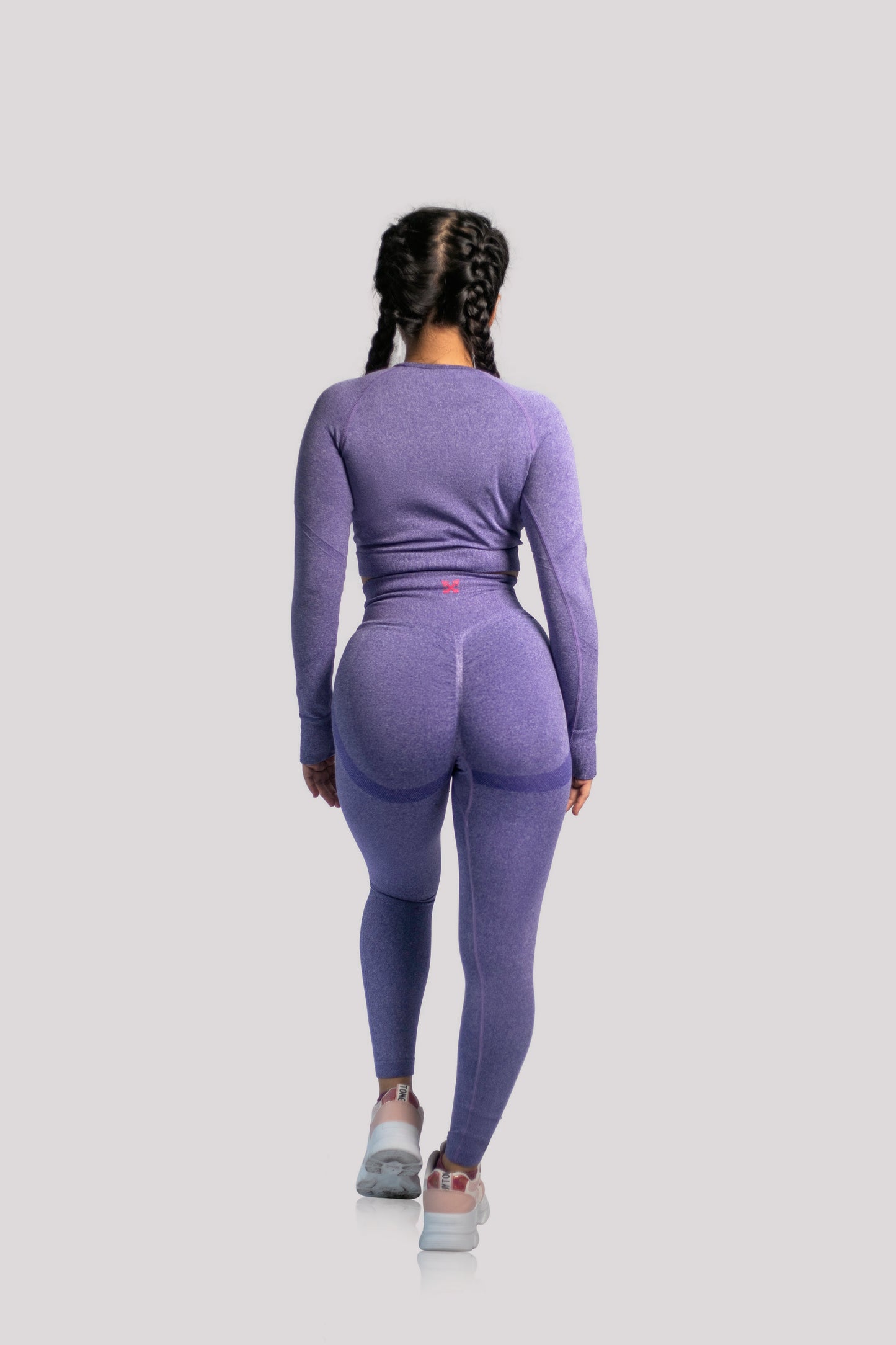 Seamless High-waisted Leggings - Purple