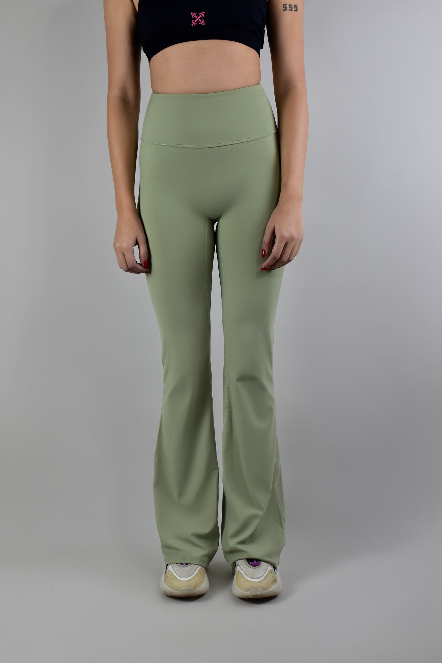 Ultimate High-waisted Flare Pants - Sage Green