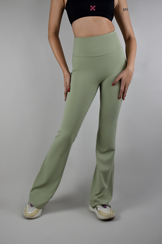 Ultimate High-waisted Flare Pants - Sage Green