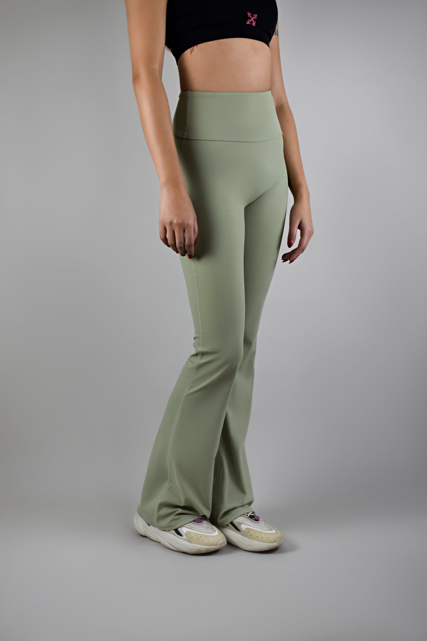 Ultimate High-waisted Flare Pants - Sage Green