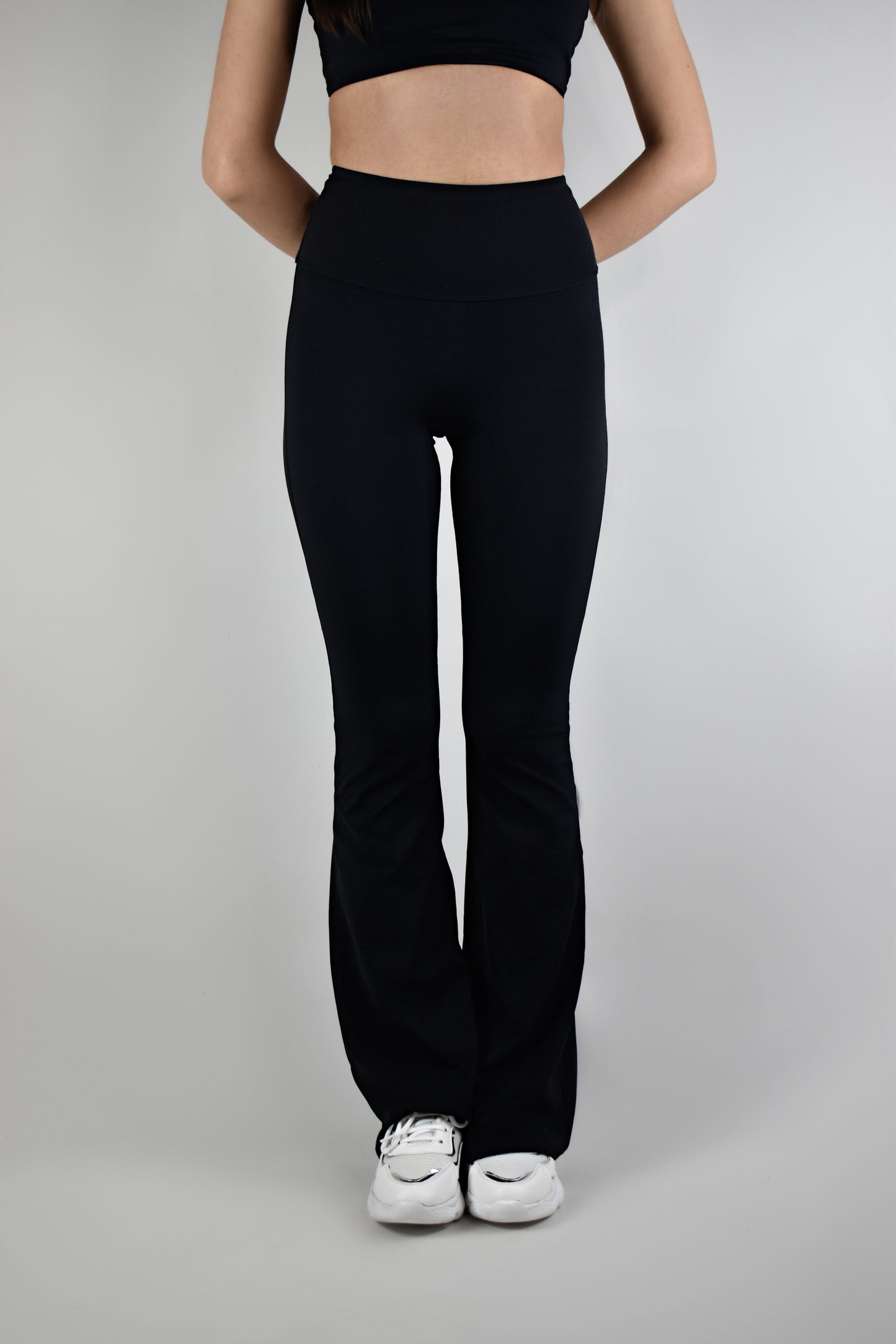 Ultimate High-Waisted Bootcut Leggings - Solid Black