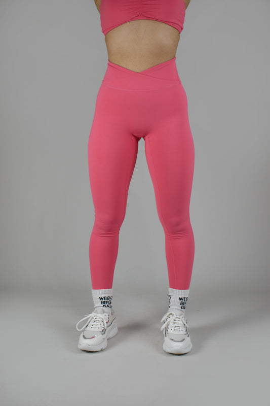 Sculpting V-Waist Seamless Leggings - Pink