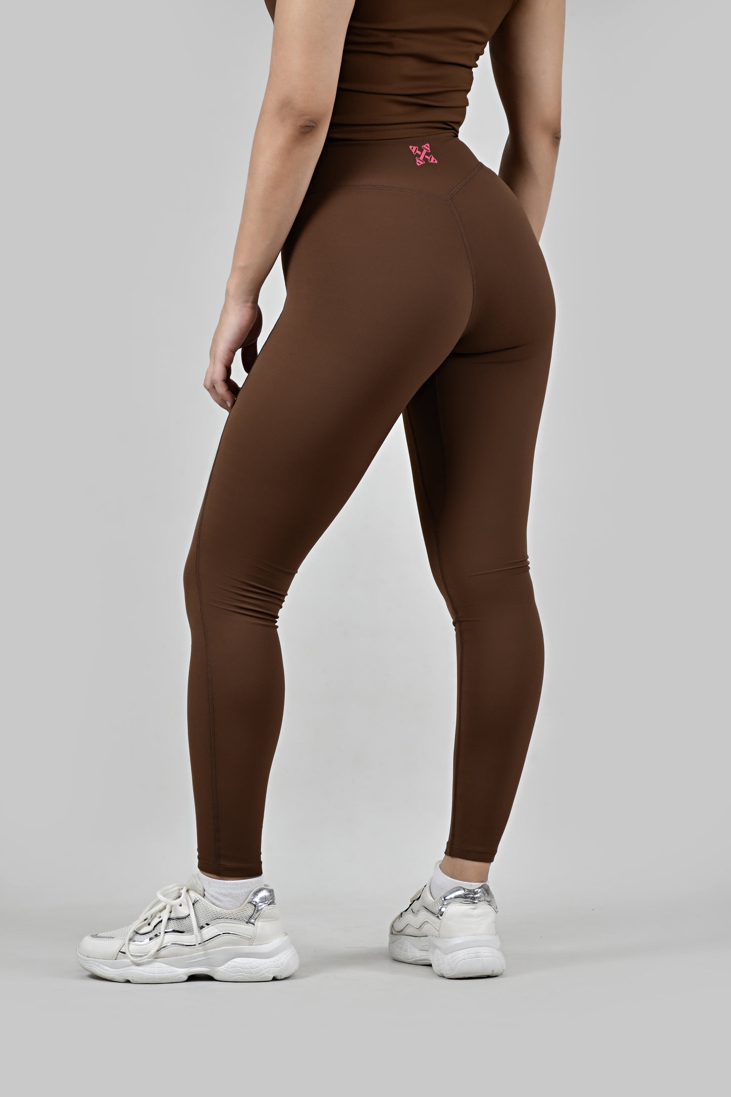 Effortless High Waisted Seamless Leggings - Coffee Brown