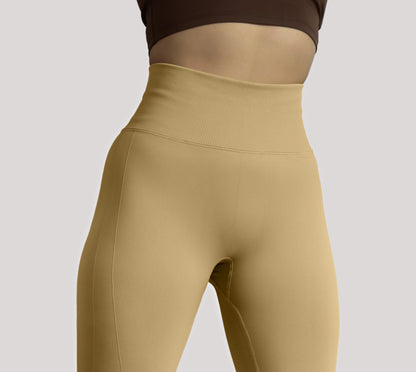 Seamless High-waisted Leggings - Beige