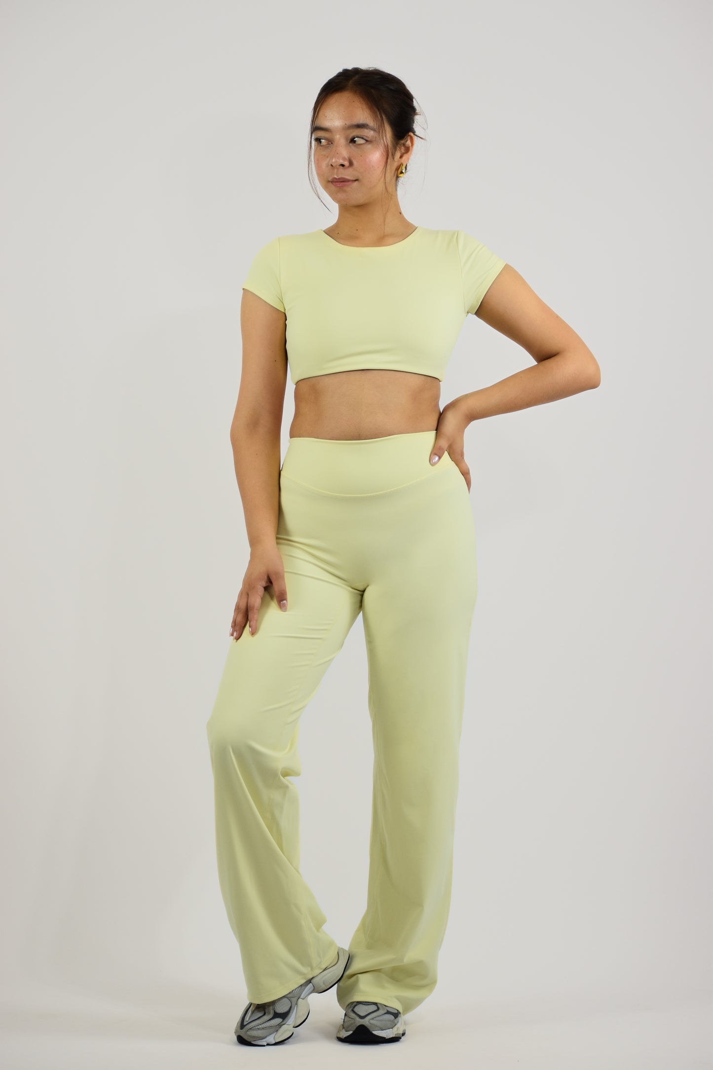 Sculpted Straight Leg Bottoms - Butter Yellow