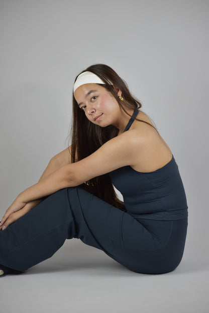 Halter Neck Longline Cami Top - Blueberry