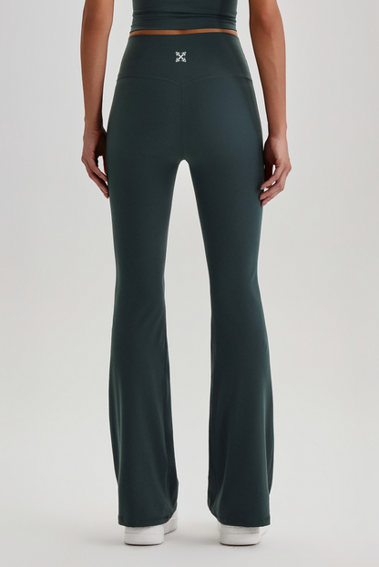 Ultimate High-Waisted Bootcut Leggings - Forest Green