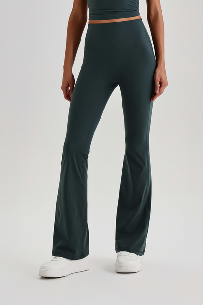Ultimate High-Waisted Bootcut Leggings - Forest Green
