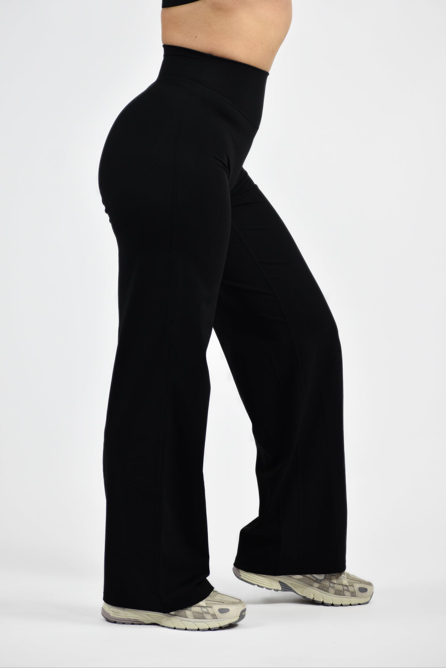 Sculpted Straight Leg Bottoms - Black