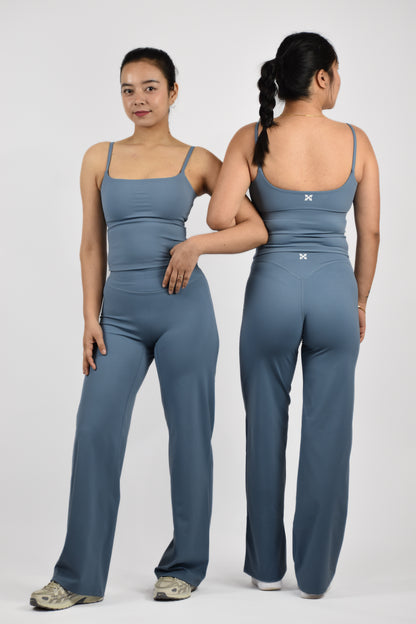 Strappy Scoop Neck top - Mystic Blue